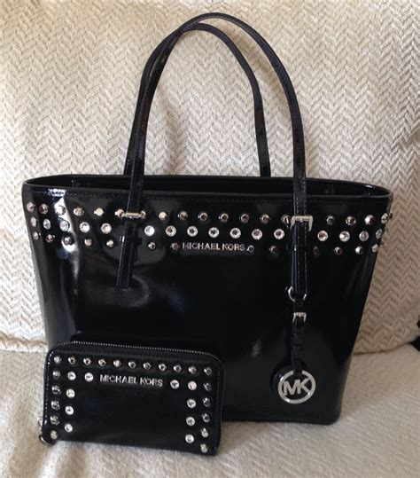 michael kors black bling purse